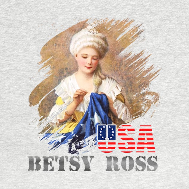 Betsy Ross 1776 Flag American Flag Tshirt Retro Vintage Highland Armory by Javacustoms